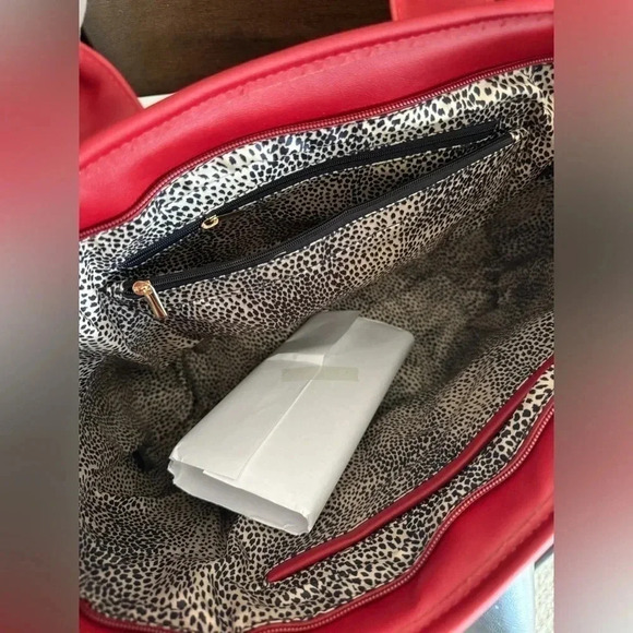 MKF Collection Tote Bag Vegan Leather Top-Handle Chain Shoulder Handbag Large - Picture 8 of 9